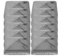 Capuchons de Poteau de Clôture Pyramide en Fer 80x80mm 12 Pcs