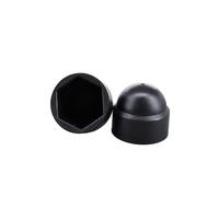 Capuchons d'écrous hexagonaux colorés en PE, couvercles de boulons rotatifs M3-M24, Protection extérieure décorative for roue voiture, du matériel coulissant(Black,M16x24x27 (5Pcs))