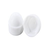 Capuchons d'écrous hexagonaux colorés en PE, couvercles de boulons rotatifs M3-M24, Protection extérieure décorative for roue voiture, du matériel coulissant(White,M10x17x20 (10Pcs))
