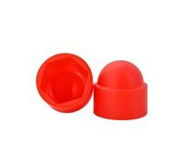 Capuchons d'écrous hexagonaux colorés en PE, couvercles de boulons rotatifs M3-M24, Protection extérieure décorative for roue voiture, du matériel coulissant(Red,M10x17x20 (10Pcs))