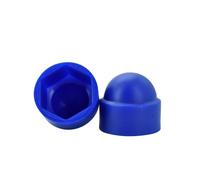 Capuchons d'écrous hexagonaux colorés en PE, couvercles de boulons rotatifs M3-M24, Protection extérieure décorative for roue voiture, du matériel coulissant(Blue,M12x18x23 (10Pcs))