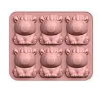 Capybara Bac à glaçons en silicone à libération facile, 6 cavités pour whisky, café, bière, boissons froides, 14,5 x 12,5 x 2 cm