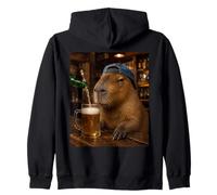 Capybara Boire de la bière Drôle Rongeur Meme Sweat à Capuche