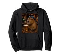 Capybara Boire de la bière Drôle Rongeur Meme Sweat à Capuche