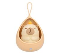 Capybara Lampe à presser - Veilleuse LED rechargeable - Décoration de voiture - Douce - Pour chambre à coucher, enfant, enfant, fille, bureau - Lampe d'animal douce et lumineuse - Batterie portable