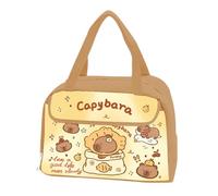 Capybara Lunch Bag - Boîte Isotherme Capybaras | Filles Jaune | Sacs De Transport Alimentaire | Léger Casual | Sac Alimentaire Thermique pour Adolescents Et Adultes École Randonnée Pic