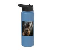 Capybara Selfie avec dinosaure T-Rex Stainless Steel Insulated Water Bottle