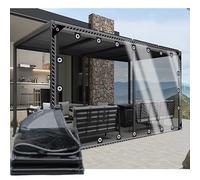 CAQXAQP Bâche de Protection Imperméable Exterieur,0.4mm Noir Bache Transparente 2.2mx4.2m Renforcée avec Oeillet Bâche Protection Pluie pour Poulailler Terrasse Serre Piscine Balcon