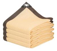 CAQXAQP Filet d’ombrage Rectangulaire 1mx4m - Beige - Protection Solaire 85% Anti-UV - pour Jardin, Serre, Potager, Pergola - Toile d’ombrage Extérieur