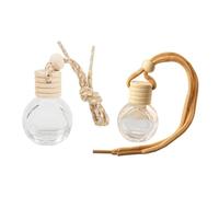 Car AromatherapyBottle Pendant - Refillable Car Essential Oil Diffuser | Car Glass Bottle, Mini Empty Pendant Perfume AromatherapyBottle