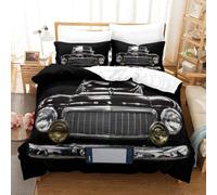 Car Ensemble Housse De Couett Imprim¿¿ D Et Taie D'oreiller ,Ultra Doux Microfibre Hypoallerg¿¿Nique £¬Pcs£¬Ensemble Housse De Couette Avec Fermeture ¿¿Cla