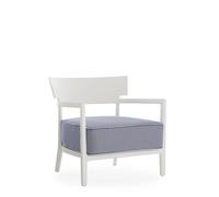 Fauteuil D'extérieur Kartell CARA MAT Blanc/ Bleu