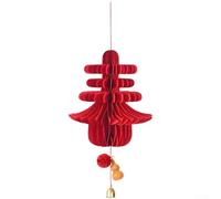 Caractère chinois de printemps à suspendre en papier rouge style cloche gourde décoration festive traditionnelle pour maison, jardin, porte, affichage mural 18 x 20 cm (calebasse)