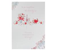 Caractéristique d'anniversaire pour femme de ma vie-Rose-fixation traditionnelle en Papier Taille moyenne