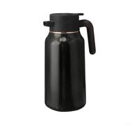 Carafe à café en acier inoxydable 304 - Anti-fuite - Noir - 1,9 l | Aspirateur à double paroi, garde au chaud/froid 36 h, scelle l'arôme du goût, acier, usage domestique de bureau