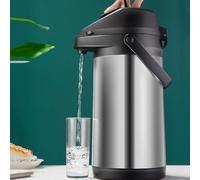 Carafe à café en acier inoxydable avec pompe et brosse de nettoyage pour un entretien efficace (1,6 l)
