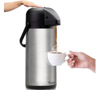 Carafe à café professionnelle 3 litres - Thermos isolé en acier inoxydable - Convient pour les boissons festives