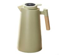 Carafe à café thermique de 1 L, carafe isotherme sous vide, théière thermique avec intérieur en verre de qualité alimentaire, pour boissons chaudes et froides, thé, lait (vert)