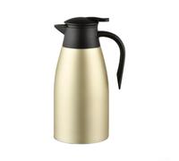 Carafe à café thermique de 2,1 l - Carafe isotherme sous vide en acier inoxydable étanche pour boissons chaudes et froides - Utilisation au bureau et à la maison - Doré