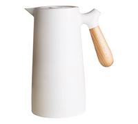 Carafe à Café Thermique de Grande Capacité, Bouilloire Sous Vide Isolée avec Poignée, Distributeur de Flacon Sous Vide pour Thé, Eau et Café, Théière Multifonction pour le Camping à(Blanc)