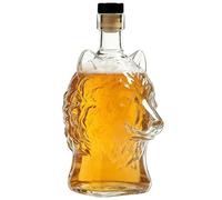 Carafe à cocktail en verre - Motif tête de loup | Bouteilles de vin adaptées pour le bar à la maison, les mariages, les vitrines, les vacances, les fêtes, les restaurants
