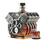 Carafe à décanter à alcool - Distributeur d'alcool design moteur V8, support pour whisky, tequila, brandy | Multifonction et léger pour la maison, le bar, les boissons, accessoire de service pour