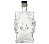 Carafe à décanter en verre en forme de tête de loup | Bouteille de vin pour cocktail, bière, bar, mariage, fête, vacances, restaurant