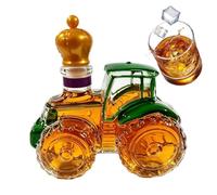 Carafe à décanter pour boissons alcoolisées, 300 ml, tracteur | Bouteille à décanteur de whisky pour vin, alcool, tequila, vodka, brandy, maison, bureau, bar, homme, père,