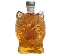 Carafe à décanter pour liqueurs, bouteille artistique, élégante | Carafe à vin tête de loup 350 ml pour maison, bar, collection bourbon, cocktail, barman, spiritueux, conservation