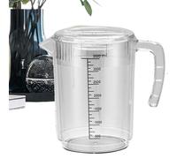 Carafe à eau avec couvercle, 2,5 l, transparente, incassable, avec échelle de mesure, distributeur pour boissons chaudes/froides, intérieur, extérieur, cuisine, fête