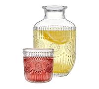Carafe à eau de chevet en verre transparent distributeur de rince-bouche