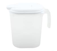 Carafe à eau en plastique de grande capacité de 2,8 l avec couvercle - Pichet à boisson pour porte de réfrigérateur pour jus, thé glacé, sangria, cocktail - Récipient transparent réutilisable 18 x 19