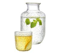Carafe à eau en verre de 5,4 x 14,6 cm | Carafe à eau, distributeur de rince-bouche transparent, carafe en verre pour liquides de vin, chambre, salle de bain, maison, cuisine, salle à manger