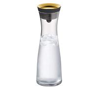 Carafe à eau en verre WMF Basic 1 litre, avec couvercle, couvercle silicone, fermeture CloseUp, doré de la carafe.