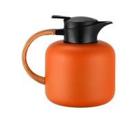 Carafe à eau isotherme en acier inoxydable de 2 L, argent et orange, matériau de qualité 304, bouilloire thermique, 14 x 9 x 8,4 cm, pichet à boissons chaudes et froides pour la maison, le bureau, le