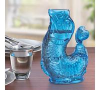 Carafe à eau NEMO en verre borosilicate bleue CILIO