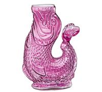 Carafe à eau violette, 1 litre, en verre borosilicaté, dimensions : 10 x 15,5 x 23 cm