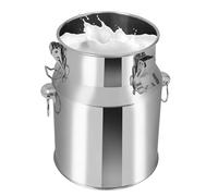 Carafe à lait en acier inoxydable de 5 l - Pichet de transport pour fermes, laiteries, traiteurs, cuisines, stockage des aliments