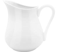 Carafe à lait en céramique Unyqoos® en porcelaine, 450 ml – bec verseur anti-goutte, blanche, compatible lave-vaisselle et micro-ondes, idéale pour le lait, la crème, les sirops et les sauces