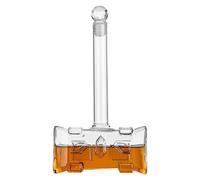 Carafe à liqueur en forme de marteau - Bouchon hermétique en verre, 400 ml, construction en verre transparent de qualité supérieure pour whisky, bourbon, service d'alcool, réunions de bar à domicile
