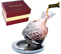Carafe à vin pivotante à 360°, cadeau de luxe, sans cuir, rouge