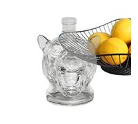 Carafe À Vodka, Carafe en Verre pour Liquor, Accessoire De Bar En Forme De Tête De Tigre Idée Cadeau Collectible Pour Fêtes Paternelles Et Événements Spéciaux