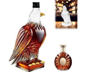 Carafe à whisky aigle en verre transparent, figurine animalière pour bouteille de whisky, décoration de bar amusante, cadeau pour les amateurs de whisky - Jack Daniels