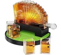 Carafe à whisky avec 4 verres - 10546 g - Décanteur de casino, cadeau idéal pour les amateurs de spiritueux - Un must pour chaque soirée whisky - Parfait pour les hommes, les pères et les amis