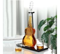 Carafe à whisky avec verres, forme guitare, 1000 ml, coffret cadeau