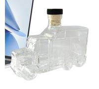 Carafe à whisky, bec verseur demi-camion - 375 ml - Décanteur avec bouchon intéressant pour spiritueux, bière, champagne, bar à la maison, fêtes, mariages, anniversaires