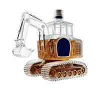 Carafe à Whisky,Bouteille en Verre en Forme de Pelleteuse, Doseur à Alcools | Carafe à Whisky Originale,Pour Bourbon, Bar Maison, Cadeau Papa Anniversaire Mariage Emménagement