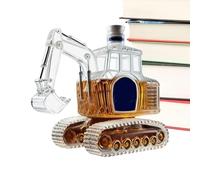 Carafe à Whisky - Bouteille en Verre en Forme de Pelleteuse, Doseur à Alcools,Range-carafe pour whisky et spiritueux | Pour Bourbon, Bar Maison, Cadeau Papa Anniversaire Mariage Emménagement