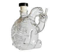 Carafe à whisky - Bouteille réutilisable en forme de tortue humoristique pour décoration d'intérieur, 20 x 15 x 16 cm, en verre transparent, pour liqueur animale, bouteilles d'alcool pour vin et vodka