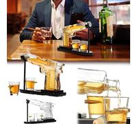 Carafe à Whisky, Carafe A Decanter Coffret Whisky Cadeau Homme Distributeur De Whisky Pour Liqueur Avec 2 Verres à Liqueur Ensembles Cadeaux De Verres à Whisky Pour Hommes/Papa/Mari/Petit Ami